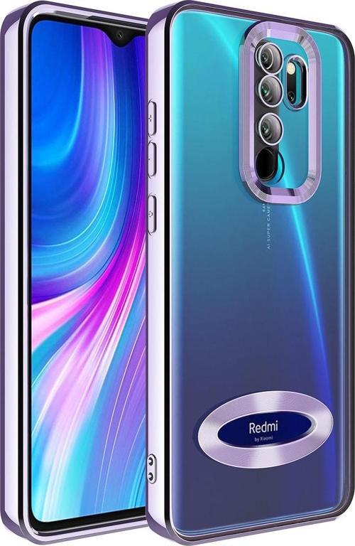 Redmi Note 8 Pro Ile Uyumlu Kılıf Kamera Korumalı Logo Gösteren Colored Z-omega Kapak Lila