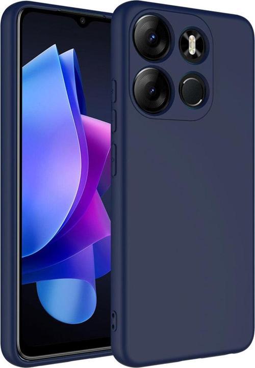 Tecno Spark Go 2023 ile Uyumlu Kılıf Kadife Iç Yüzey Silikon Z-Mara Lansman Vieri Kılıf Lacivert