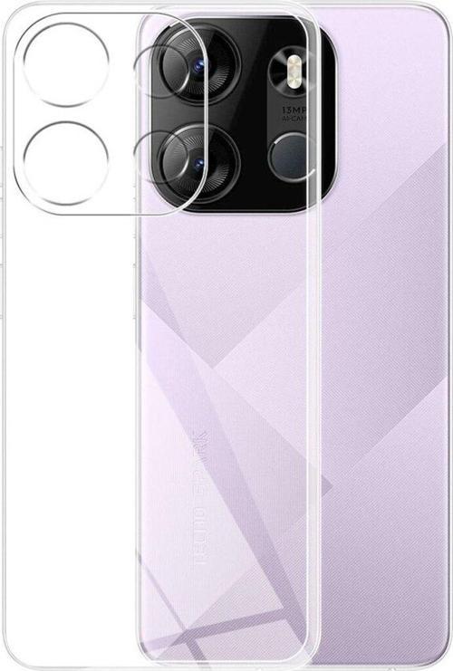 Tecno Spark Go 2023 ile uyumlu Kılıf Süper Şeffaf ve pürüzsüz Silikon Kapak