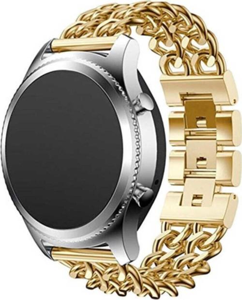 Galaxy Watch Gear S3 Zincir Desenli Metal Kordon