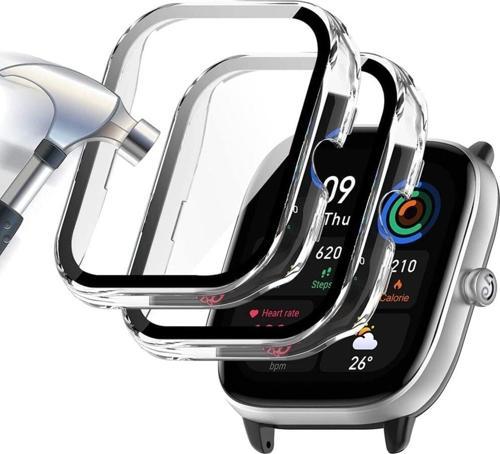 Amazfit Gts 4 Mini Ile Uyumlu Sert Pc Kasa Koruma Gts 4 Mini Ile Uyumlu Gard Çerçeve Şeffaf