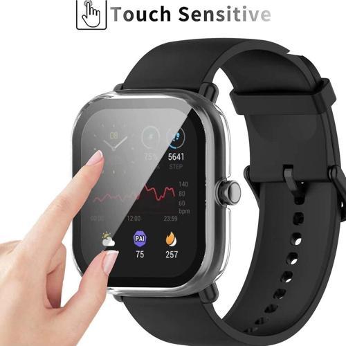 Amazfit Gts 4 Mini Ile Uyumlu Sert Pc Kasa Koruma Gts 4 Mini Ile Uyumlu Gard Çerçeve Siyah