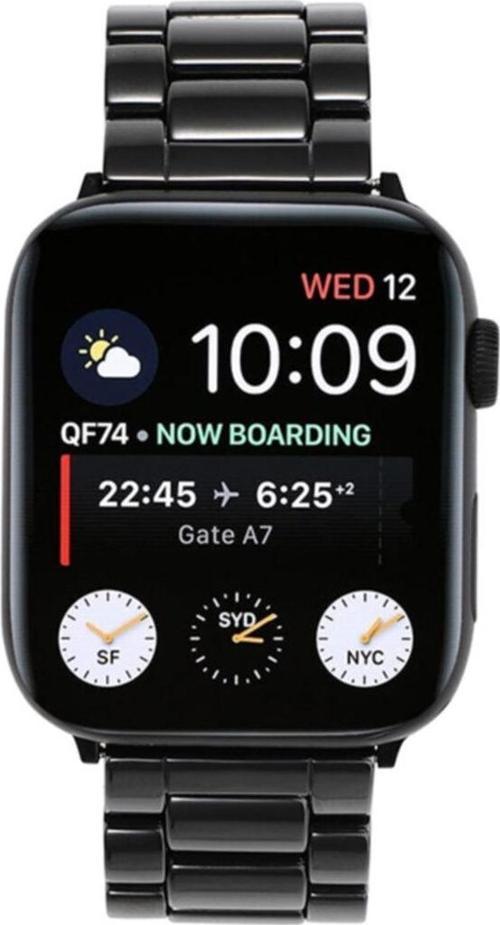 Apple Watch 40mm Metal Seramik Kordon Siyah