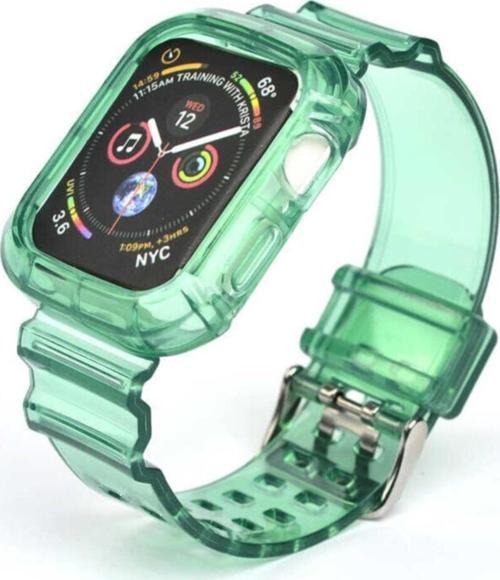 Apple Watch 42mm Serrated Silikon Kordon Yeşil