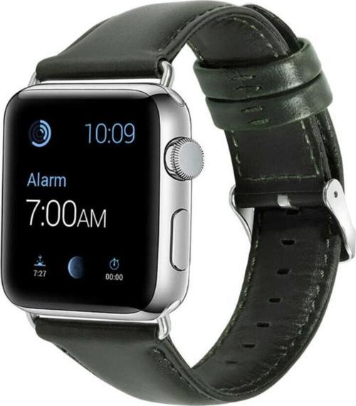 Apple Watch 44mm Deri Kordon Yeşil