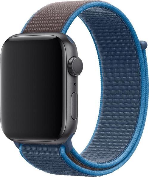Apple Watch 38mm Uyumlu Kayış Spor Loop Kordon Kaya Mavi