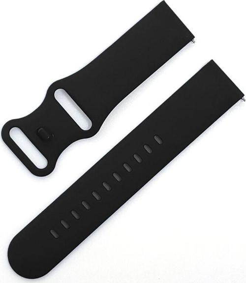 Apple Watch 6 Ile Uyumlu Kayış Yumuşak Çift Tokalı 38-40mm Termoplastik Kordon Siyah