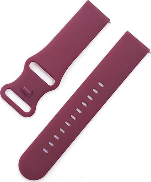 Apple Watch 6 Ile Uyumlu Kayış Yumuşak Çift Tokalı 42-44mm Termoplastik Kordon Mor