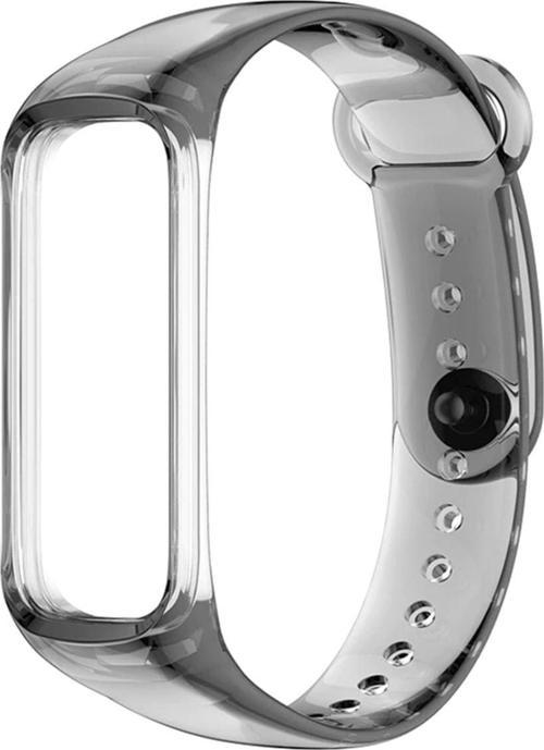 Galaxy Fit 2 Sm-r220 Ile Uyumlu Kordon Correa Delikli Termoplastik Kayış Füme