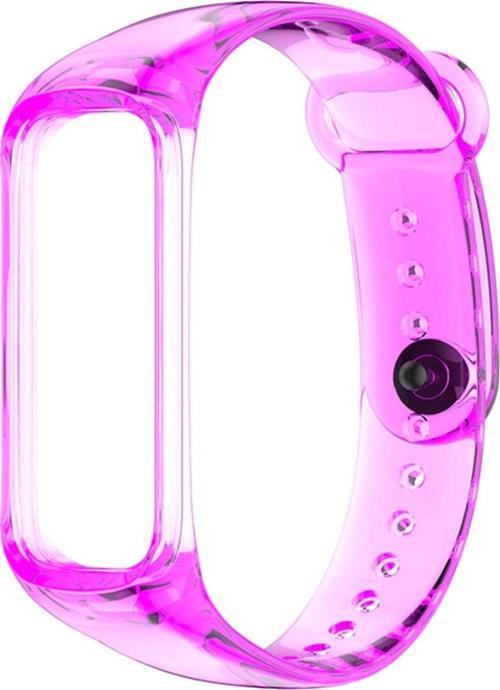 Galaxy Fit 2 Sm-r220 Ile Uyumlu Kordon Correa Delikli Termoplastik Kayış Pembe