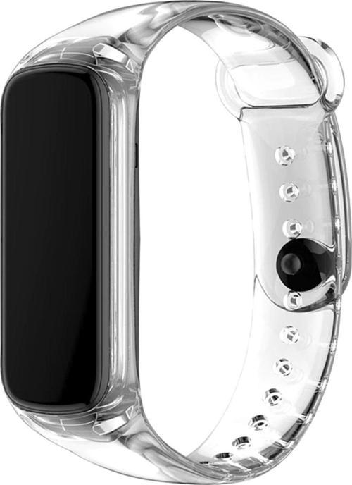 Galaxy Fit 2 Sm-r220 Ile Uyumlu Kordon Correa Delikli Termoplastik Kayış Şeffaf