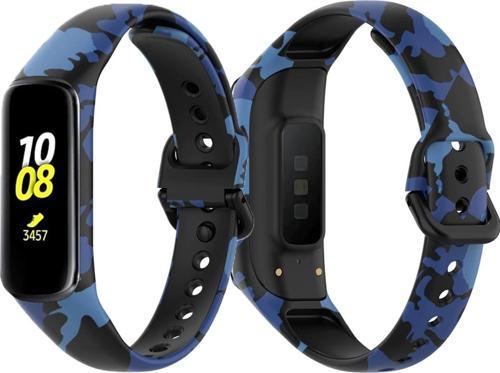 Galaxy Fit 2 Sm-r220 Ile Uyumlu Renkli Desenli Alvarez Spor Kayış Kordon Mavi
