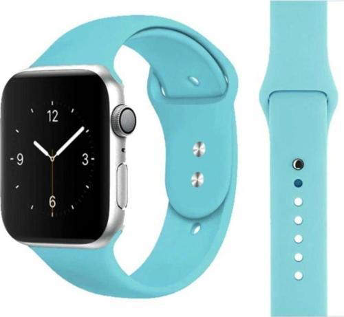 Apple Watch Için 42mm Saat Kayışı Ent Turkuaz Kaliteli Termoplastik