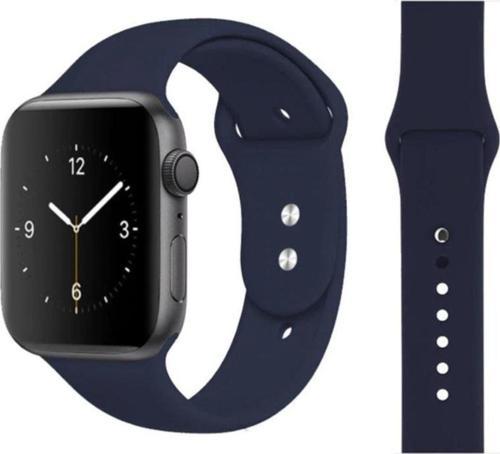 Apple Watch Için 44mm Saat Kayışı Ent Koyu Lacivert Kaliteli Termoplastik