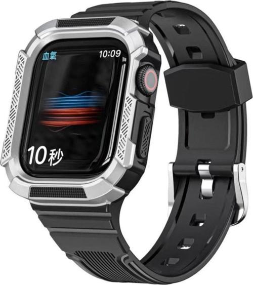 Apple Watch 4 Ile Uyumlu Double Protect 38-40mm Firmino Antishok Kordon Gümüş