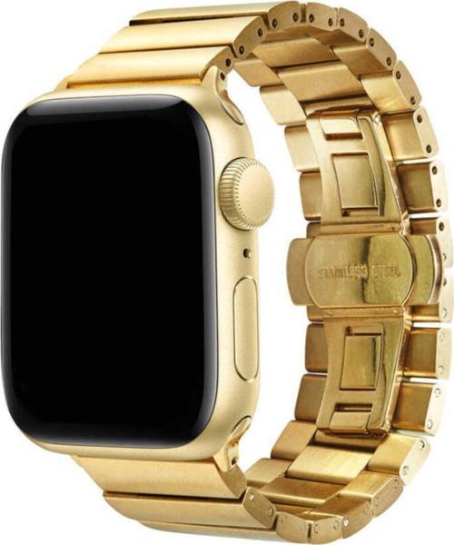 Apple Watch 44mm Metal Arjen Katlamalı Kordon Gold