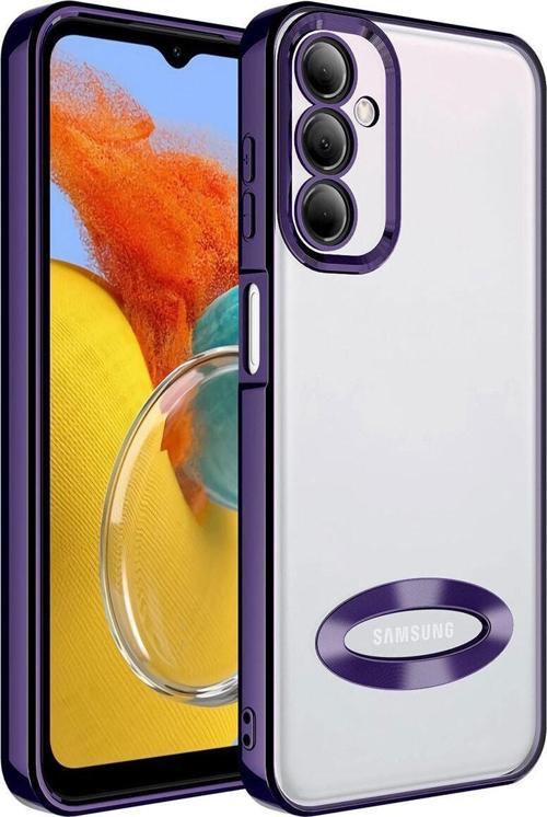 Galaxy M14 ile Uyumlu Kılıf Kamera Korumalı Logo Gösteren Colored Z-omega