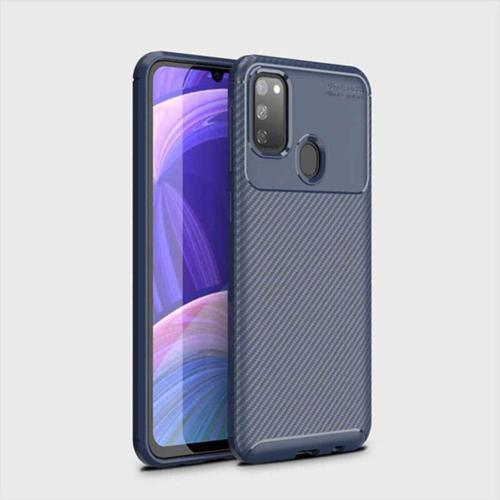 Galaxy M21 Kılıf Karbon Delüx Tpu Silikon Lacivert