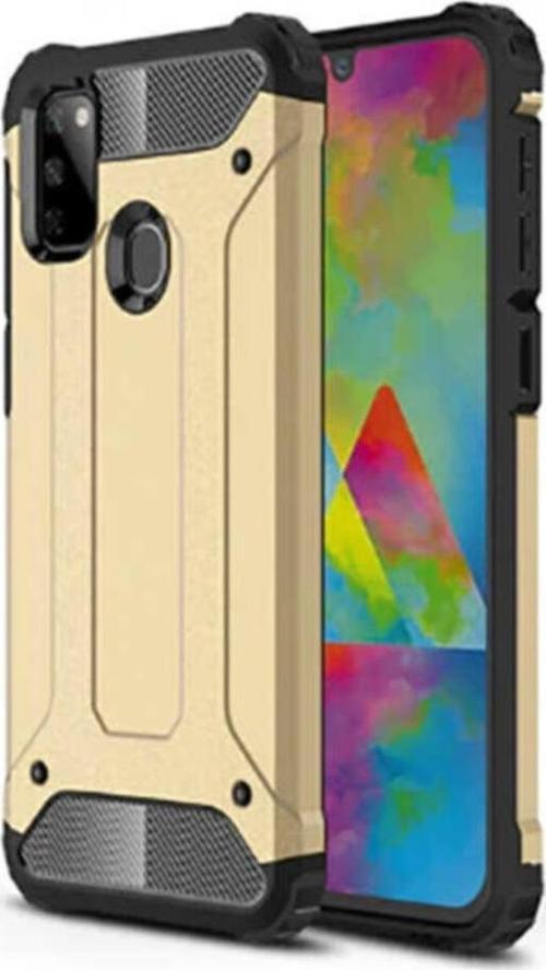 Galaxy M21 Kılıf Shockproof Slikon Zırh Gold
