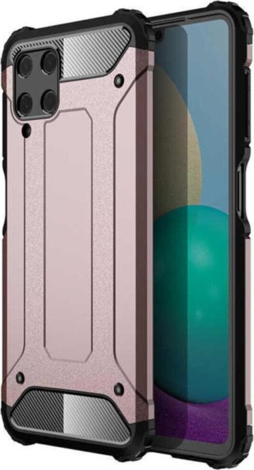 Galaxy M32 Kılıf Kılıf Shockproof Slikon Zırh Rosegold
