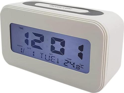 Dekoratif Dijital Alarmlı Saat 12/24 Dönüştürme Gece Görüşlü Masa Saati Led Ekran Pilli (2xaaa)