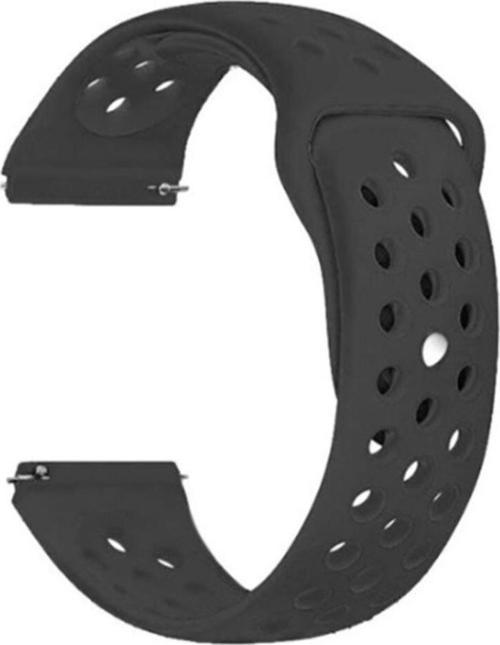 Galaxy Watch 3 45 mm Delikli Siyah Spor Kayış
