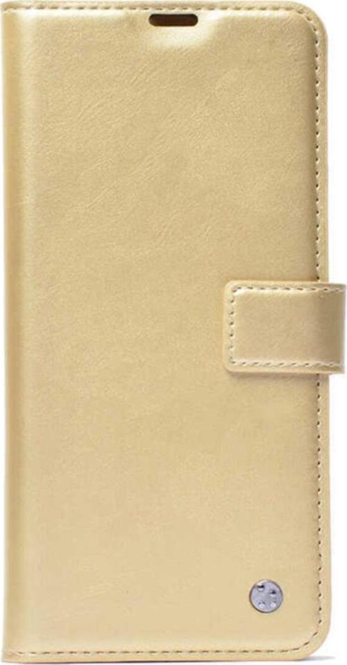 Galaxy S21 Ultra Kılıf Deluxe Kapaklı Kılıf Gold