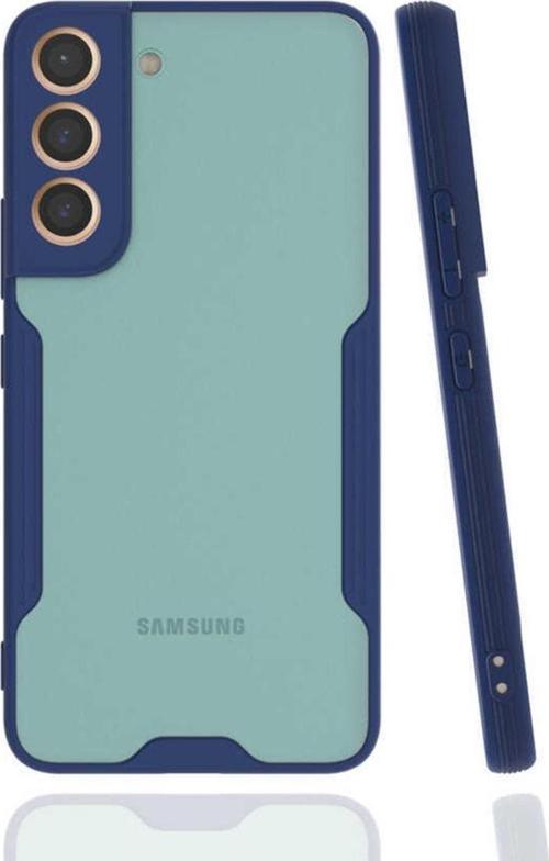 Galaxy S22 Renkli Kenar Perfe Tpu Silikon Lacivert
