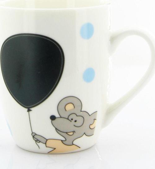 Seramik 330ml Desenli Mouse Karikatürlü Kupa Beyaz
