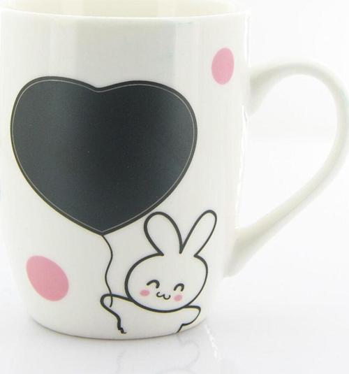 Seramik 330ml Desenli Rabbit Karikatürlü Kupa Beyaz