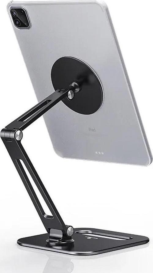 Tablet Tutucu Alüminyum Manyetik Masaüstü iPad Stand Tablet Tutucu Geniş Tabanlı Siyah C47