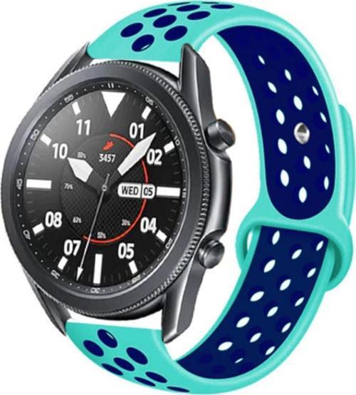 Turkuaz Galaxy Watch 3 45mm Delikli Spor Akıllı Saat Kordon