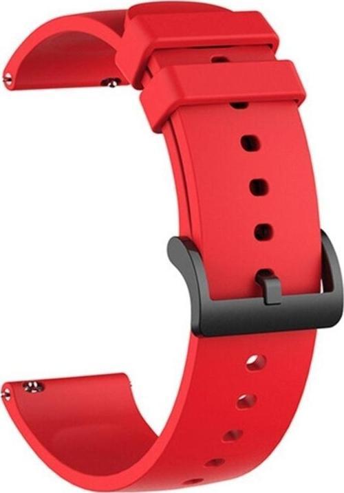 Galaxy Watch Active 2 44mm Ile Uyumlu Spor Kordon Quintessential Kayış Kırmızı