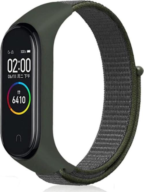 Yeşil Xiaomi Mi Band 6 Uyumlu Hasır Örme Kordon No-24
