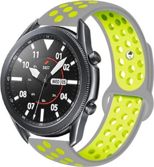 Griö Sarı Galaxy Watch 3 45mm Delikli Spor Akıllı Saat Kordon