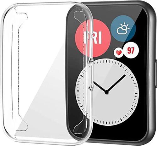 Huawei Watch Fit 2 Ile Uyumlu Tpu Çerçeveli Tam Kapatan Ekran Koruyucu Çerçeve Kılıf