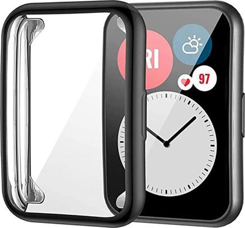 Huawei Watch Fit 2 Ile Uyumlu Tpu Çerçeveli Tam Kapatan Ekran Koruyucu Çerçeve Kılıf