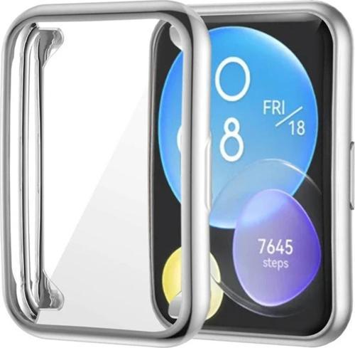 Huawei Watch Fit 2 Ile Uyumlu Tpu Çerçeveli Tam Kapatan Ekran Koruyucu Çerçeve Kılıf