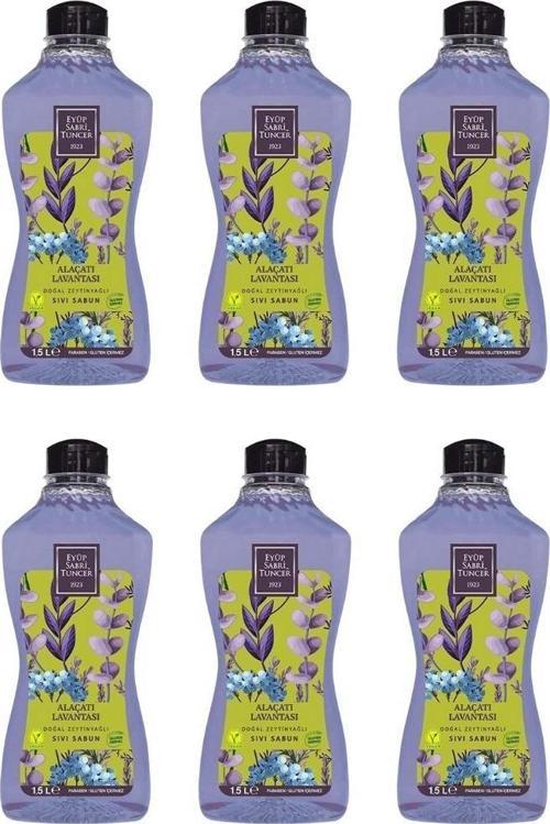 Alaçatı Lavantası 1,5lt Sıvı Sabun Doğal Zeytinyağlı X6
