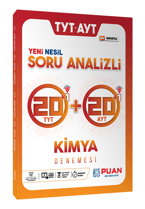 Puan Yayınları Tyt-Ayt Kimya 20+20 Denemesi
