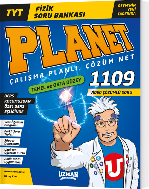 Uzman Yayınları Tyt Fizik Planet Temel ve Orta Düzey Soru Bankası