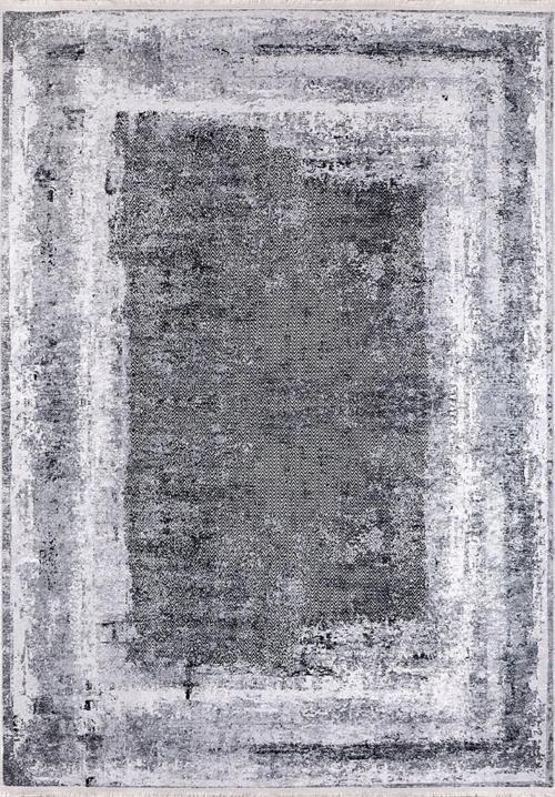 Neryungri Gri Modern Etnik Desenli Makinada Yıkanabilir Hav Toz Vermez Leke Tutmayan Kaymaz Taban Dijital Makine Baskı Salon Yolluk Mutfak Halı
