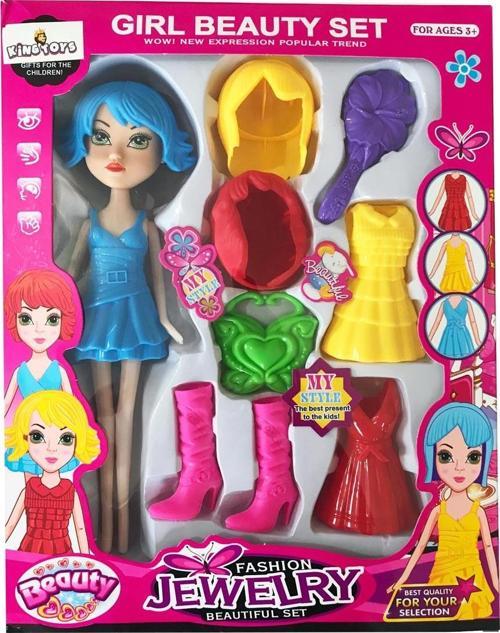 Oyuncak Bebek Giydirme Seti - Eğitici, Eğlenceli Kız Oyuncakları