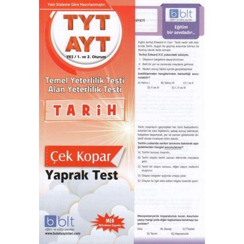 Bulut Eğitim Yayınları Tyt-Ayt Tarih Yaprak Test