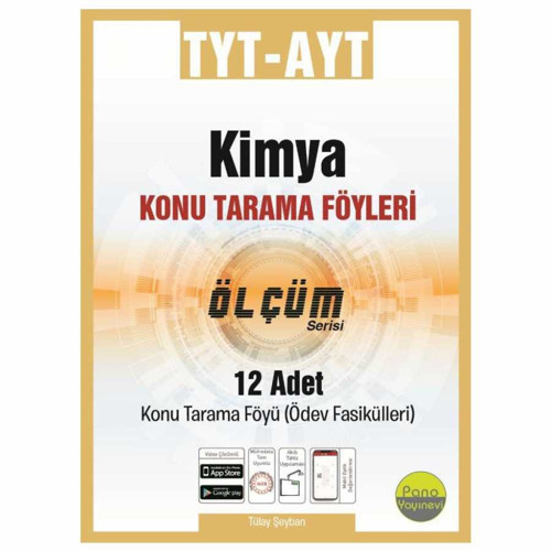 Pano Yayınları Tyt-Ayt Kimya Konu Tarama Föyleri