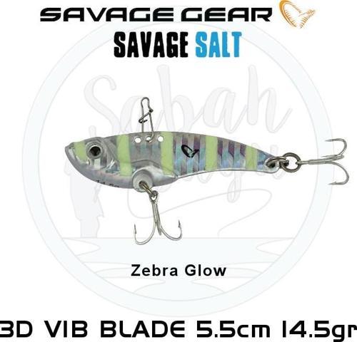 3D Minnow VIB Blade 5.5cm 14.5gr Zebra Glow