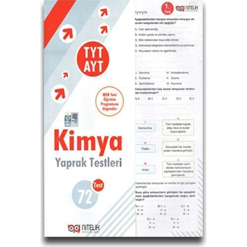 Nitelik Yayınları TYT-AYT Kimya Yaprak Testleri