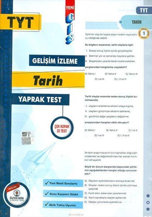 Özdebir Yayınları Tyt Tarih Yaprak Test Gis