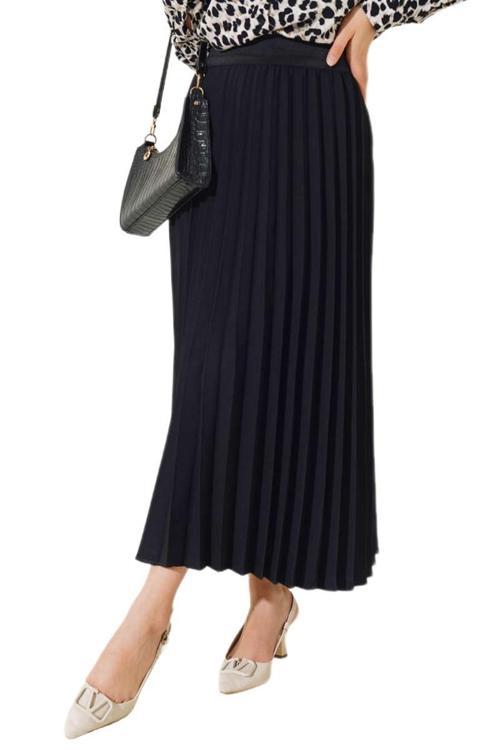 Kadın Krep Piliseli Lastikli Etek BGL-ST04349