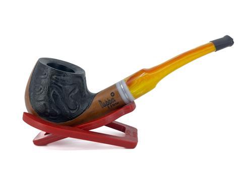 Bent Apple Briar (Gül Kökü) 9 mm Filtreli El Yapımı Pipo - 2631